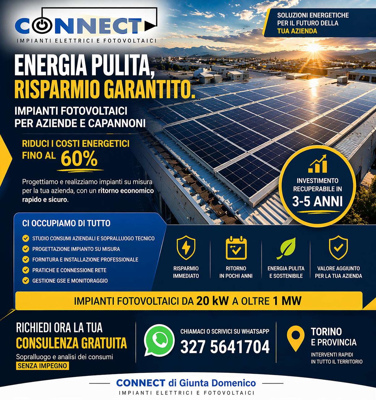 Offerta fotovoltaico per aziende e capannoni
